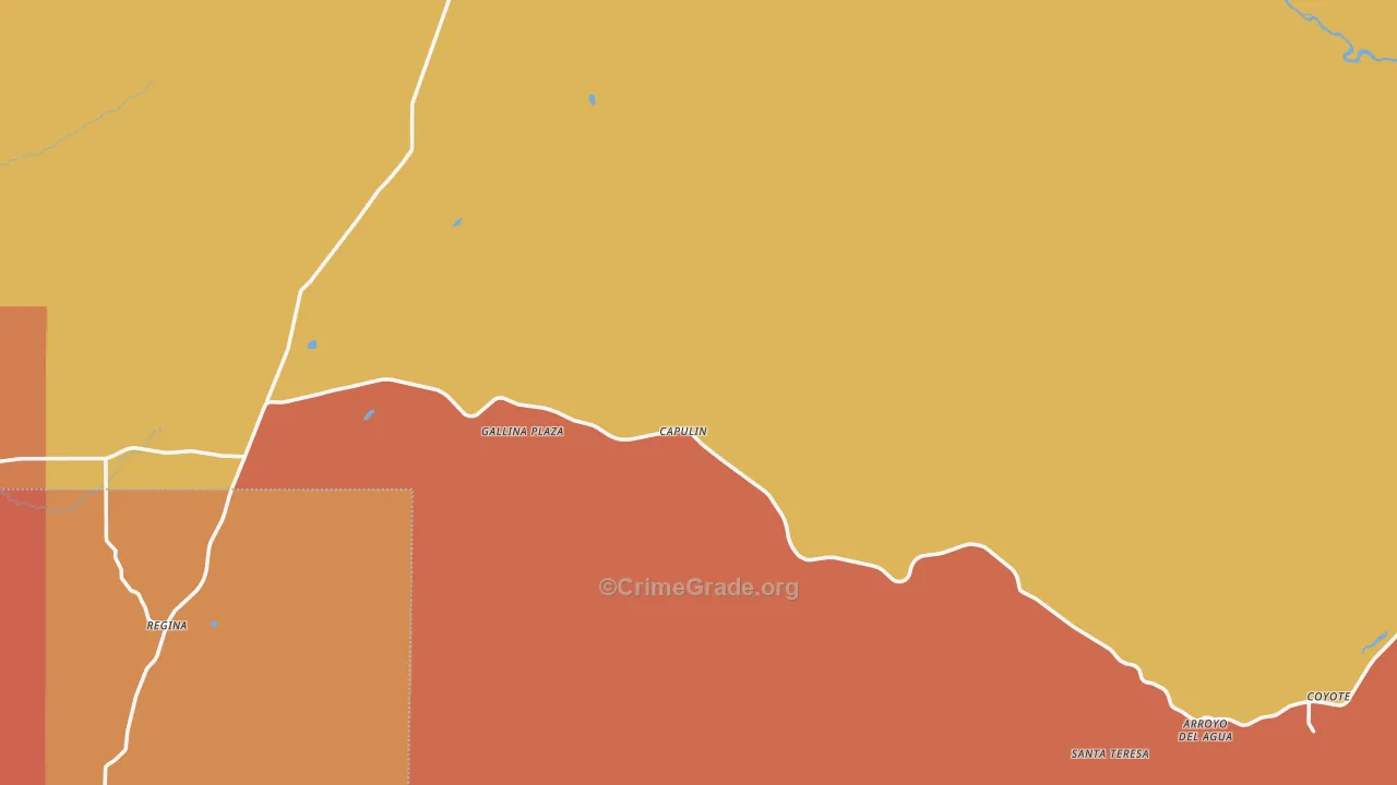 Gallina, NM Map of Murder Rates