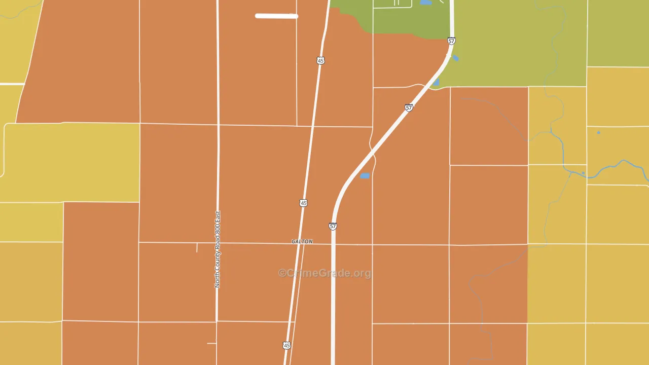 Galton, IL Map of Murder Rates