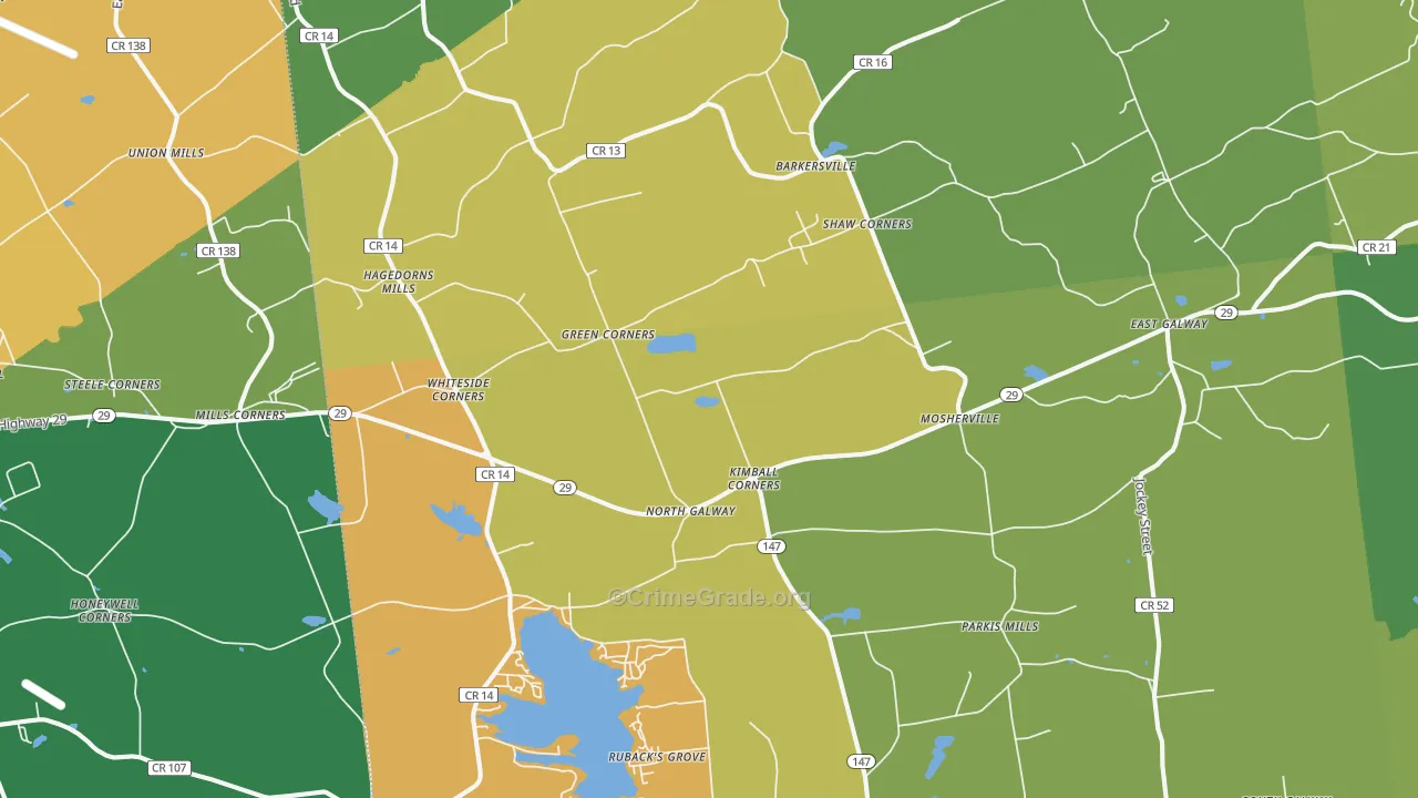 Galway, NY Map of Murder Rates