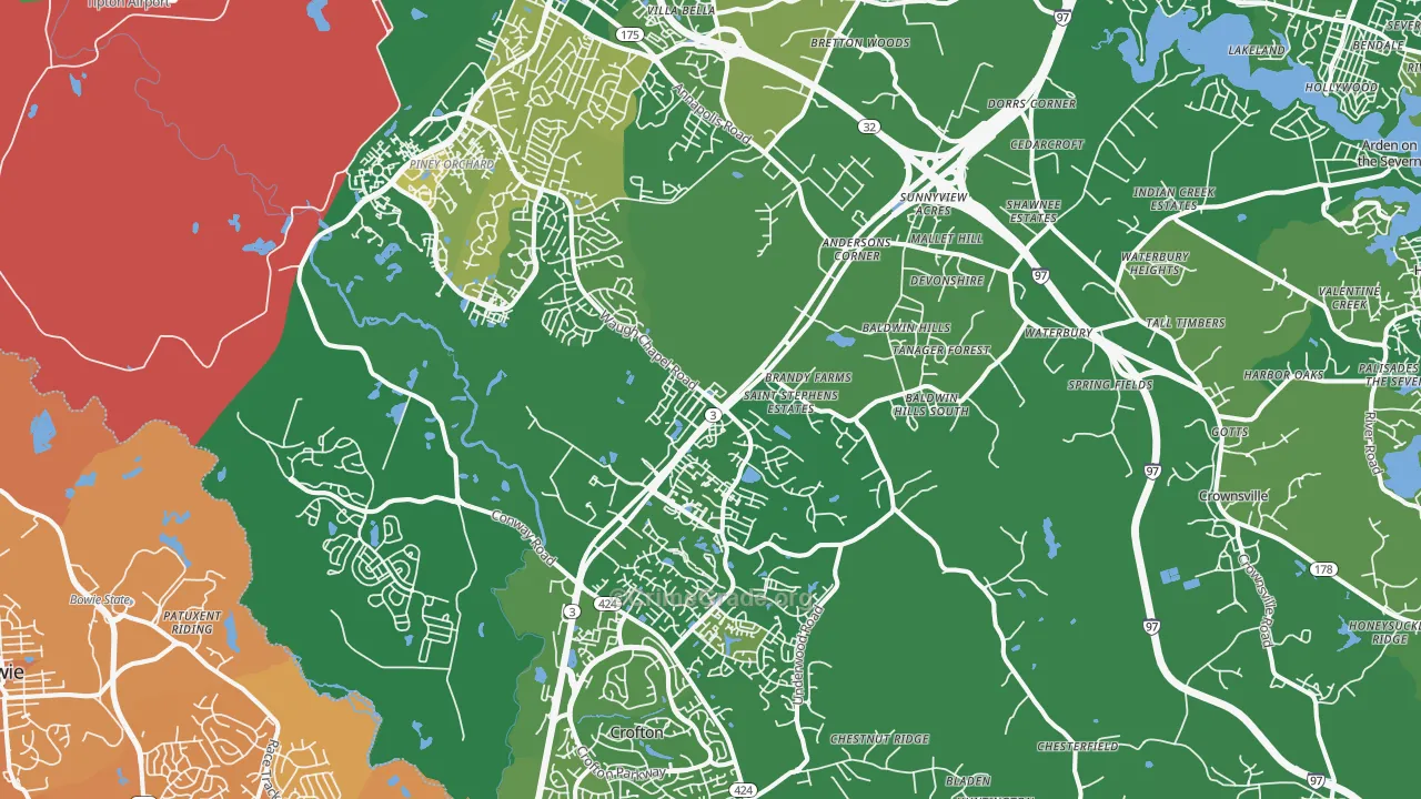 Gambrills, MD Map of Murder Rates