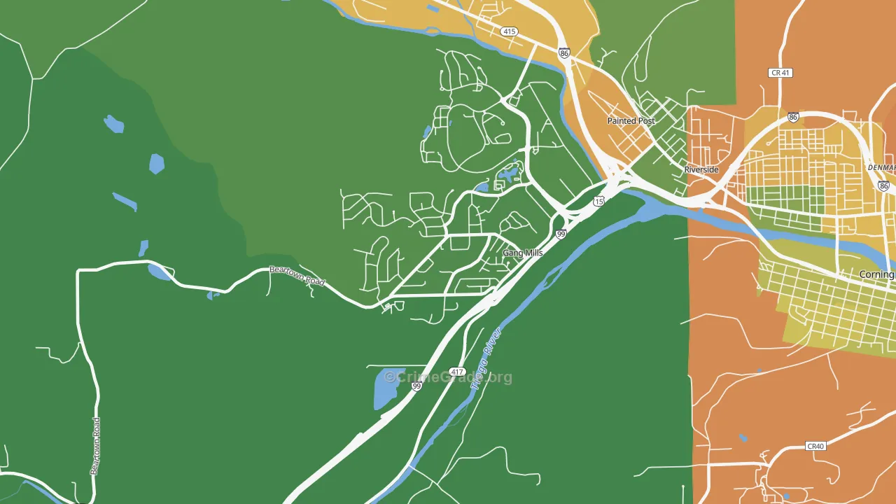 Gang Mills, NY Map of Murder Rates