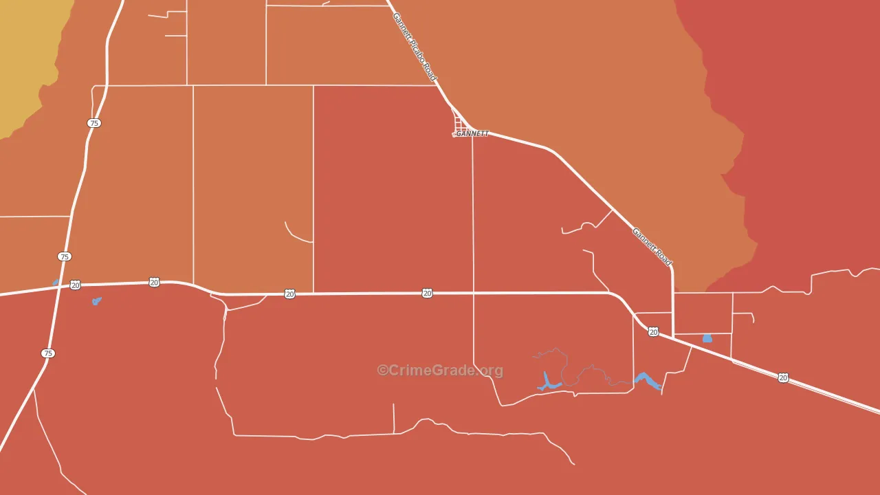 Gannett, ID Map of Murder Rates