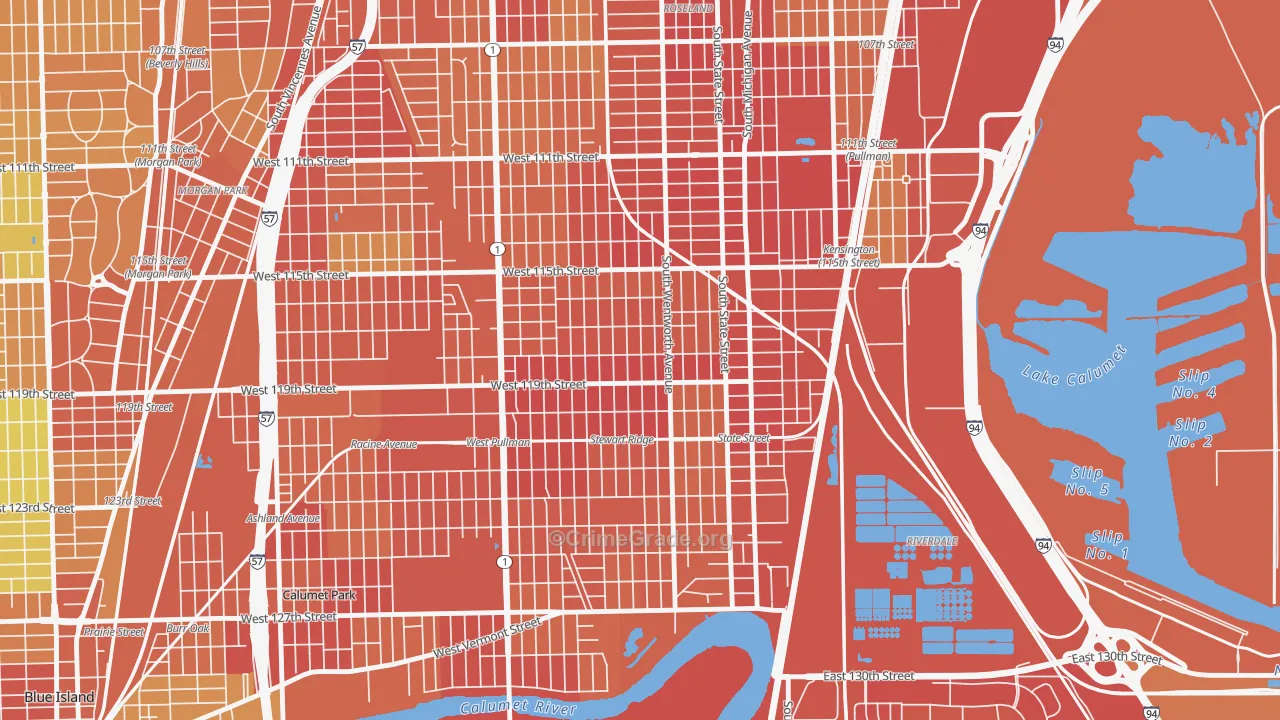 Gano, Chicago, IL Map of Murder Rates
