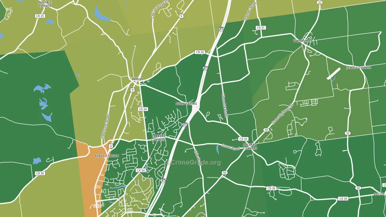 Gansevoort, NY Map of Murder Rates
