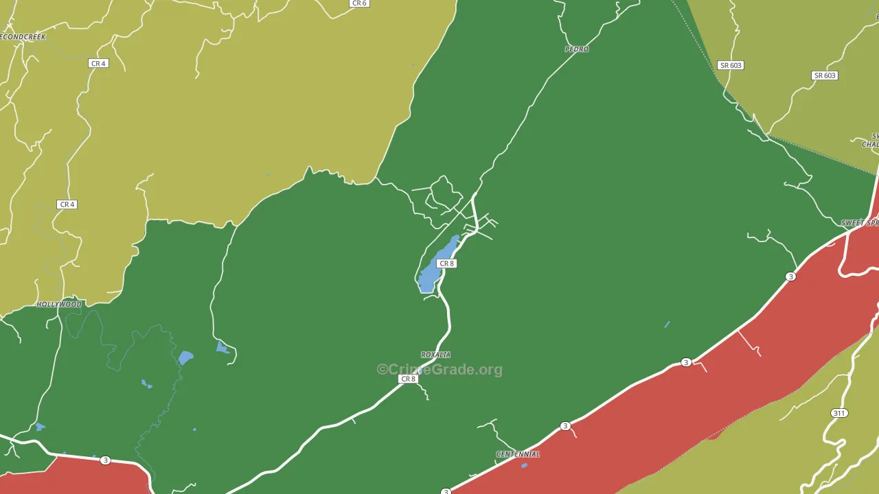 Gap Mills, WV Map of Murder Rates