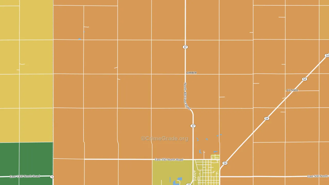 Garber, IL Map of Murder Rates