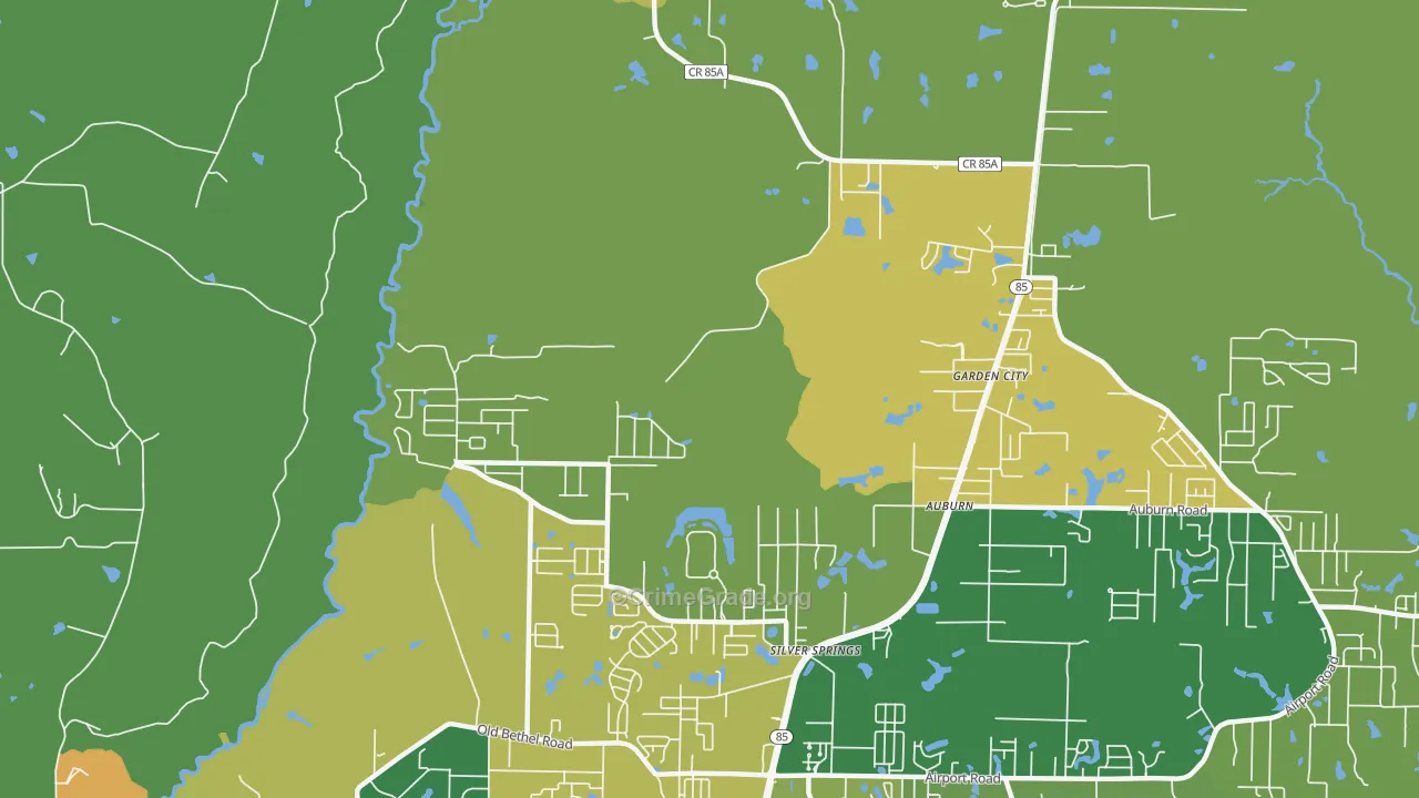Garden City, FL Map of Murder Rates