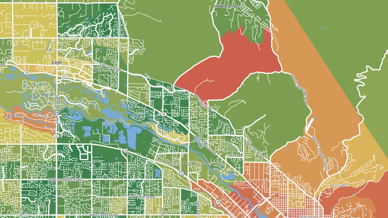 Garden City, ID Map of Murder Rates