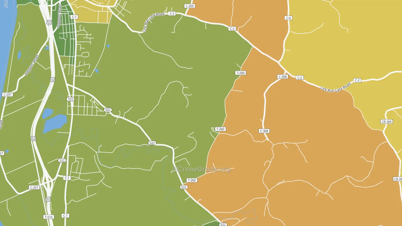 Garden City, OH Map of Murder Rates