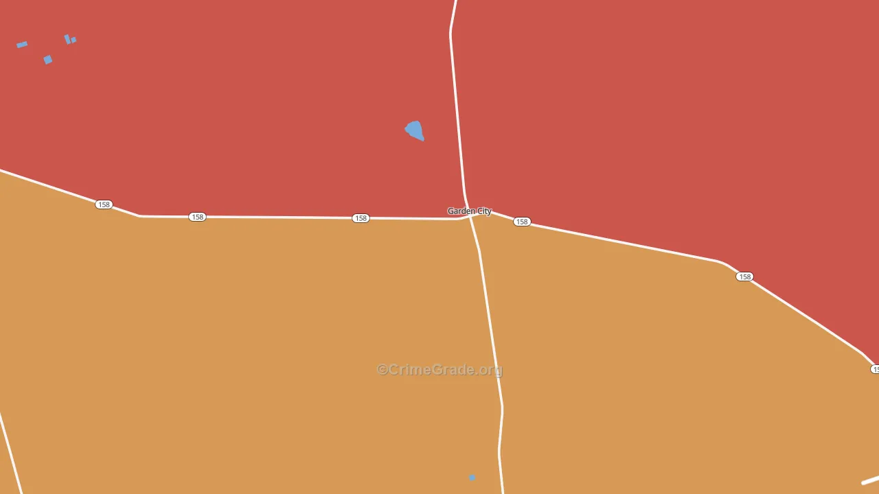 Garden City, TX Map of Murder Rates