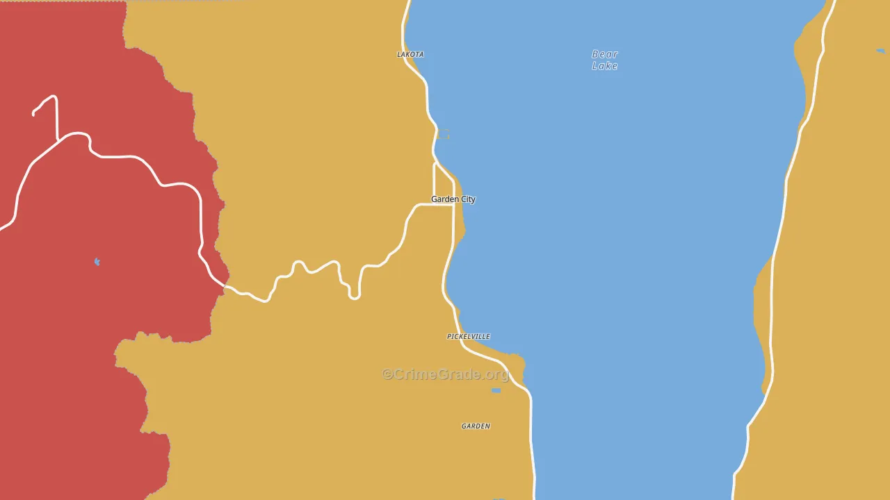 Garden City, UT Map of Murder Rates