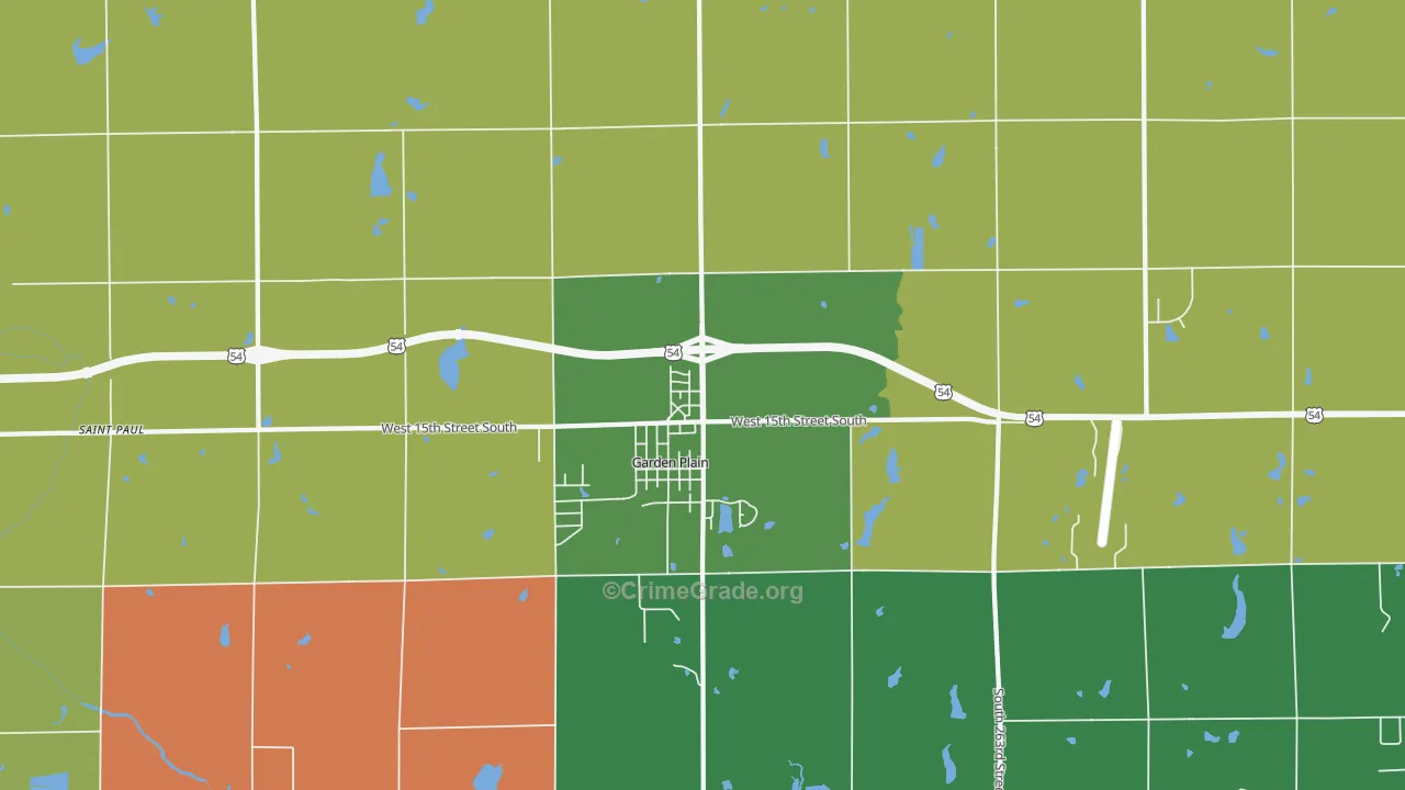 Garden Plain, KS Map of Murder Rates
