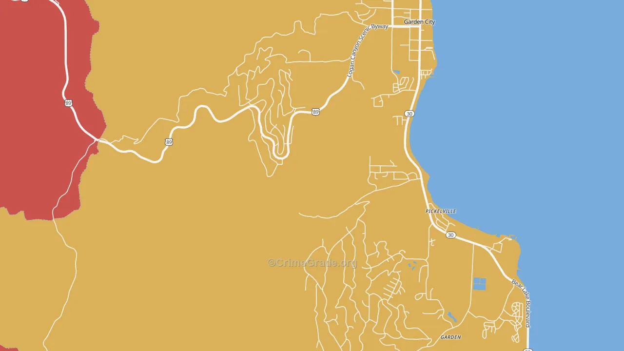 Garden, UT Map of Murder Rates