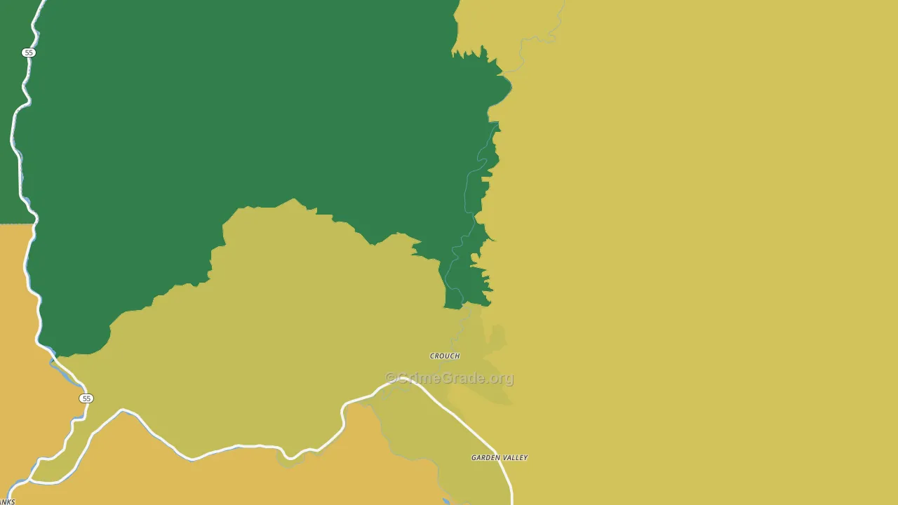 Garden Valley, ID Map of Murder Rates