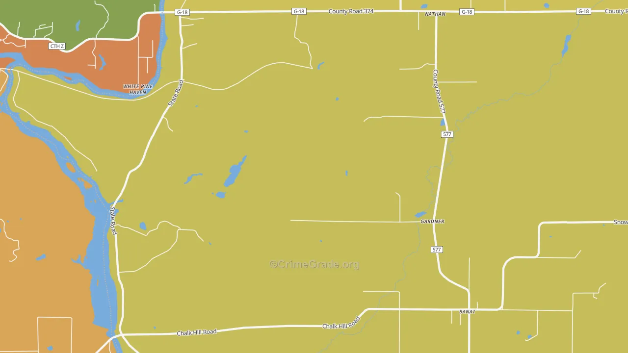 Gardner, MI Map of Murder Rates