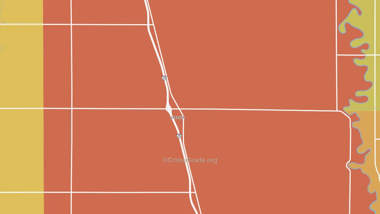 Gardner, ND Map of Murder Rates