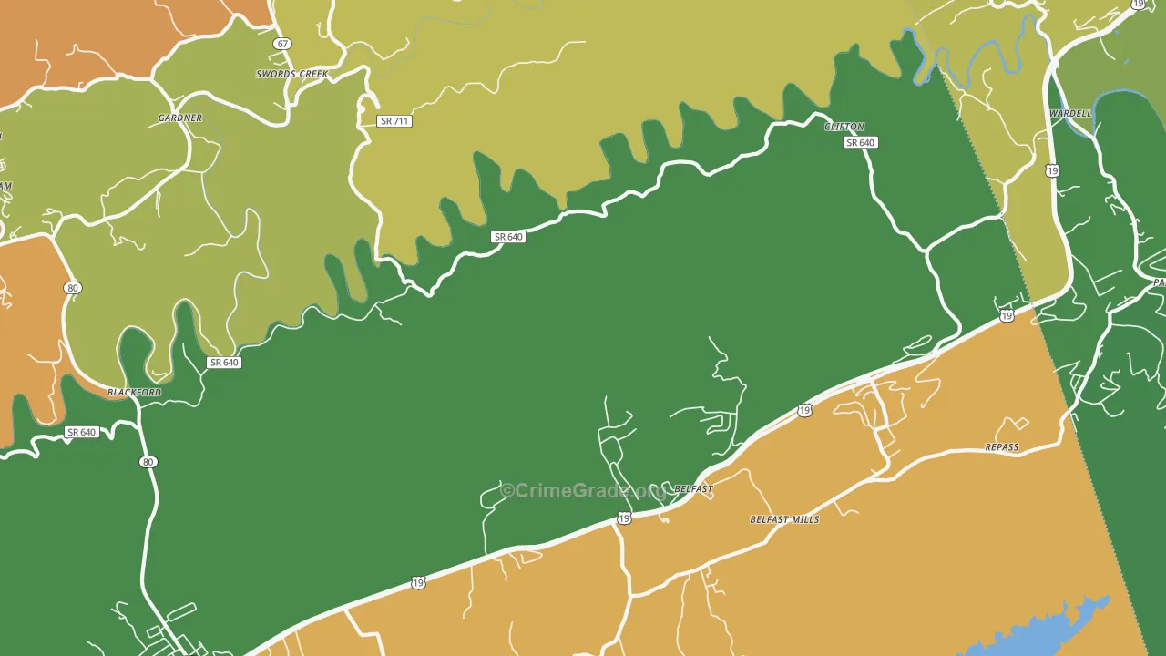 Gardner, VA Map of Murder Rates