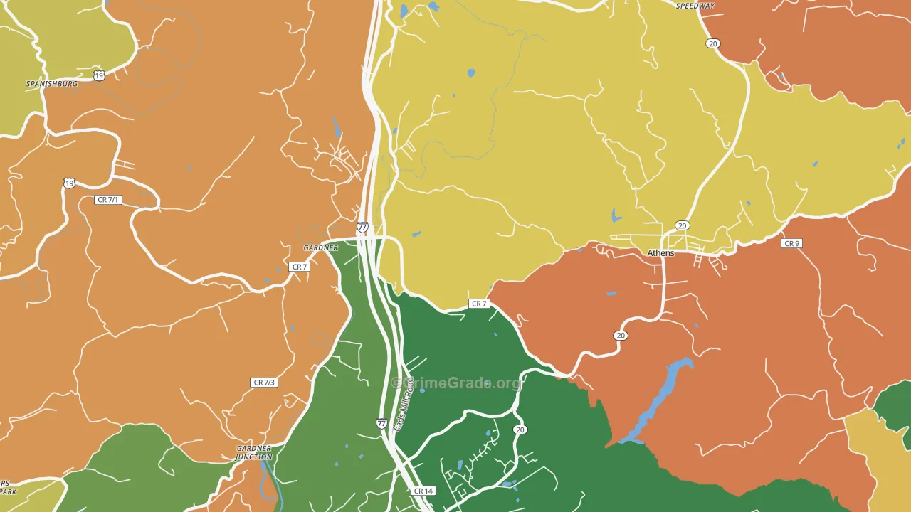 Gardner, WV Map of Murder Rates
