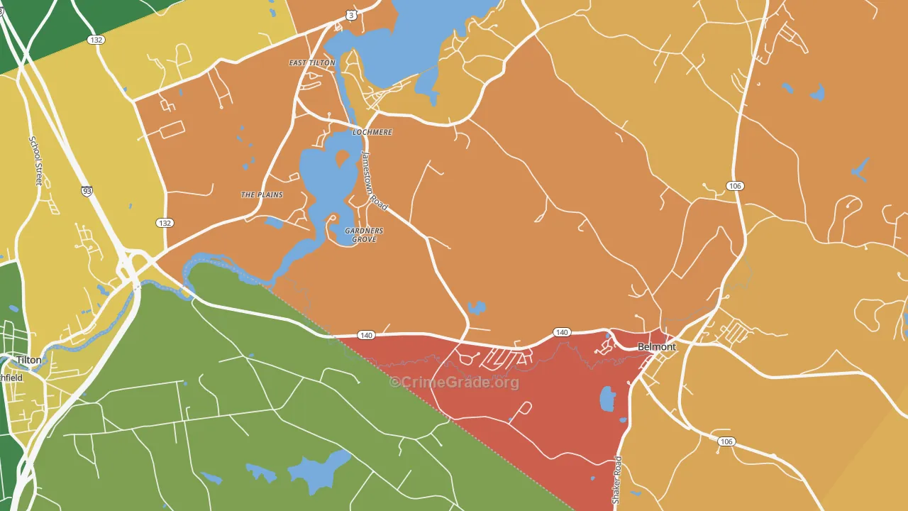 Gardners Grove, NH Map of Murder Rates