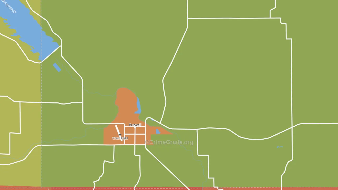Garfield County, NE Map of Murder Rates
