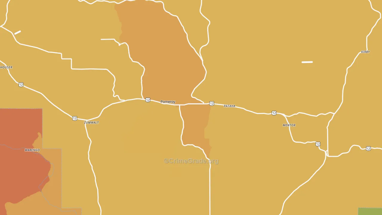 Garfield County, WA Map of Murder Rates