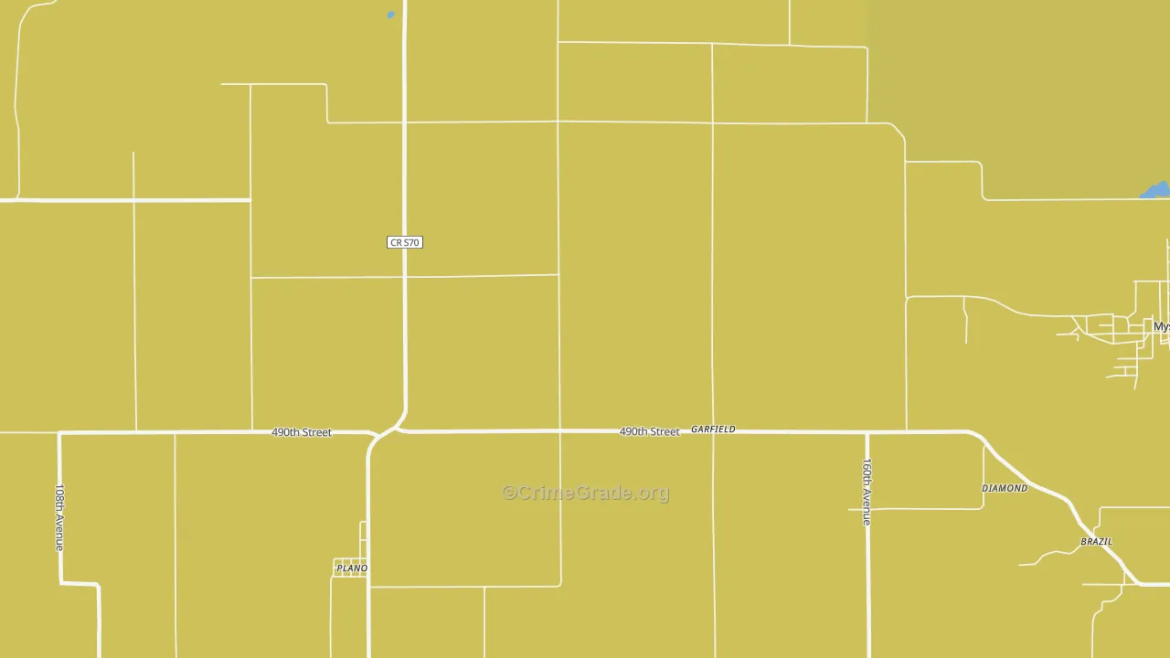 Garfield, IA Map of Murder Rates