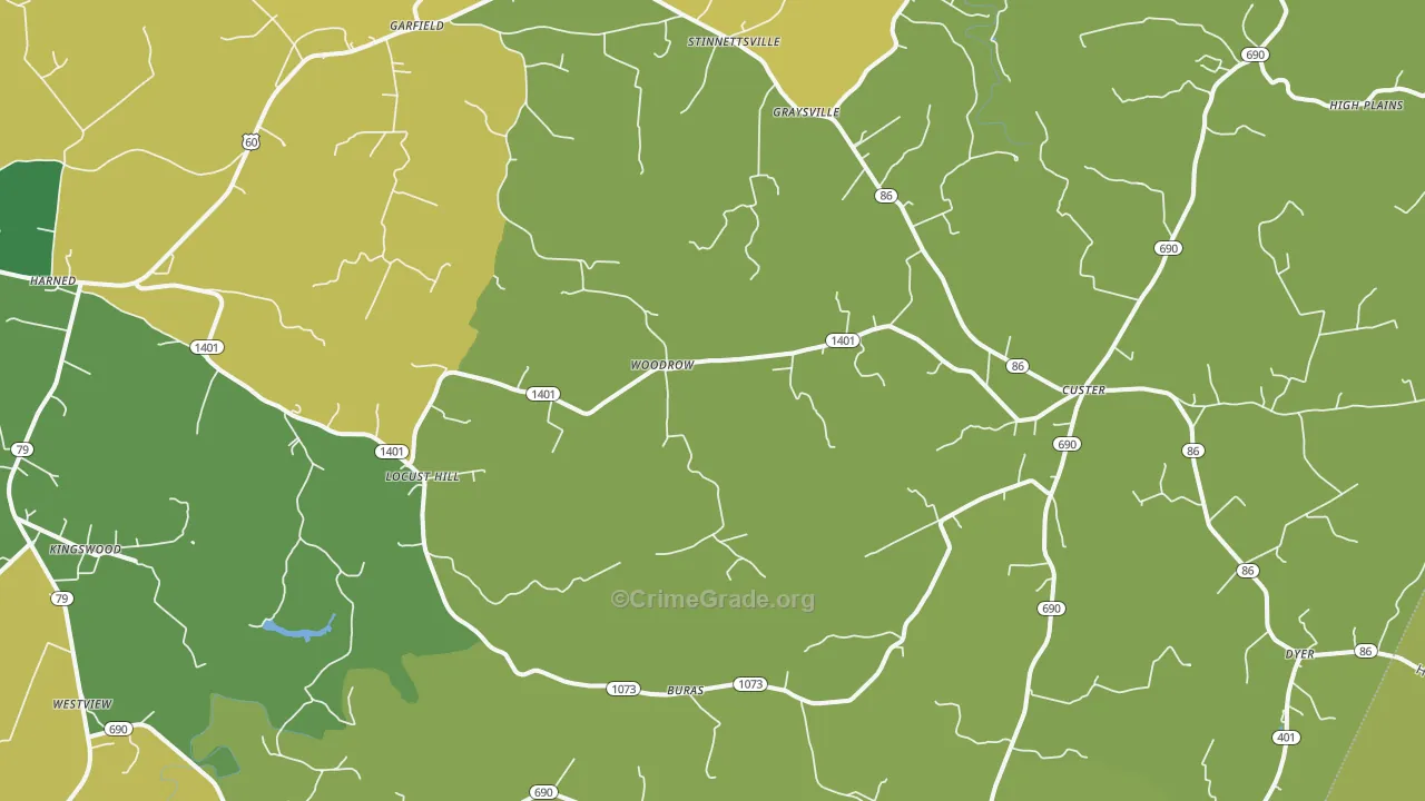 Garfield, KY Map of Murder Rates