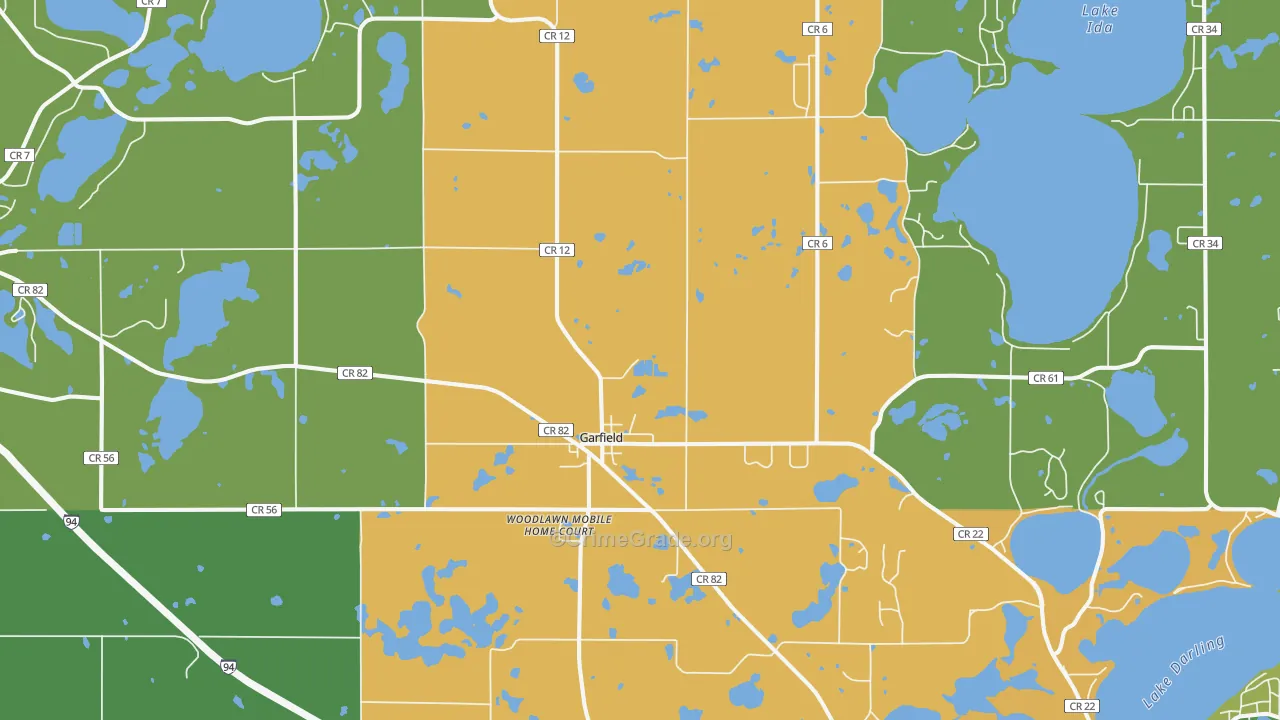 Garfield, MN Map of Murder Rates