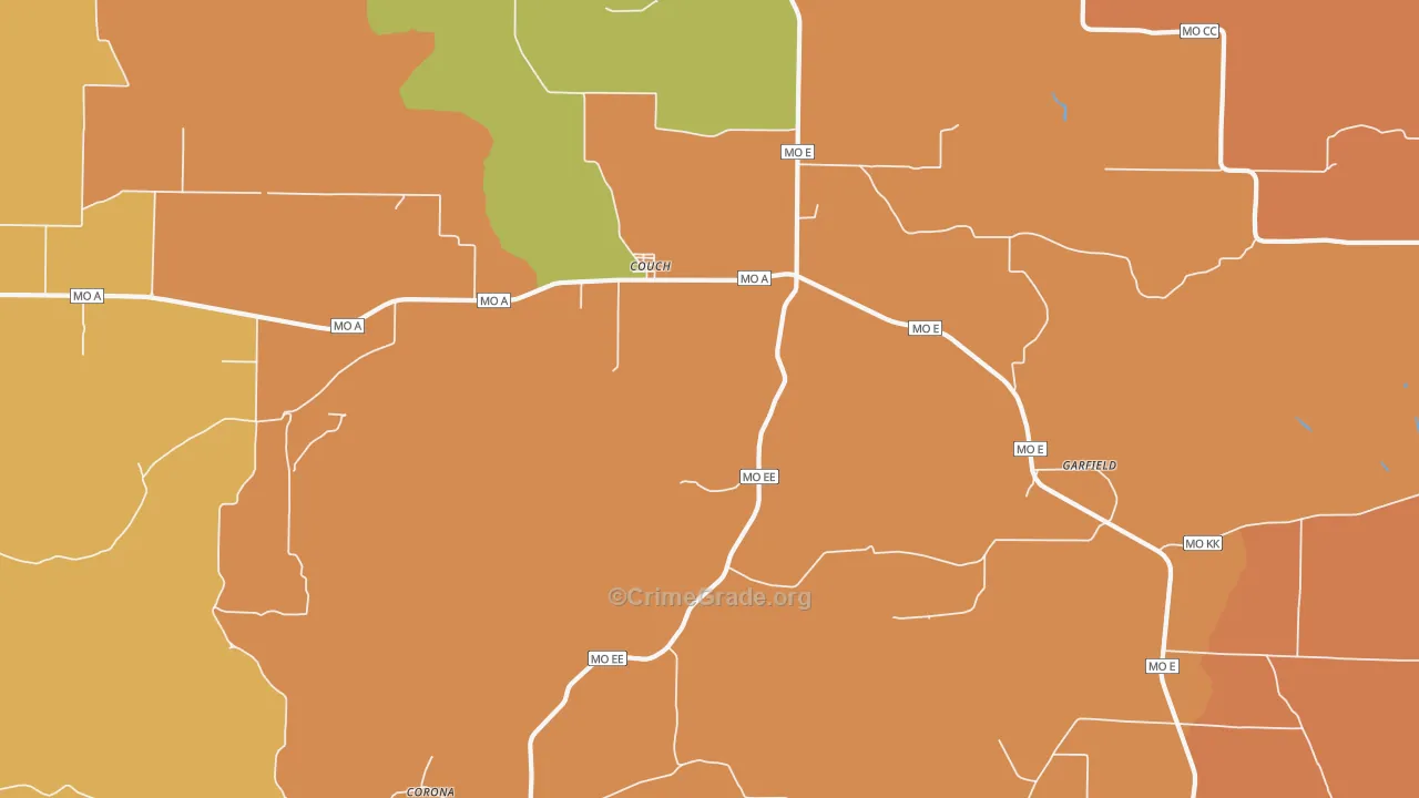 Garfield, MO Map of Murder Rates