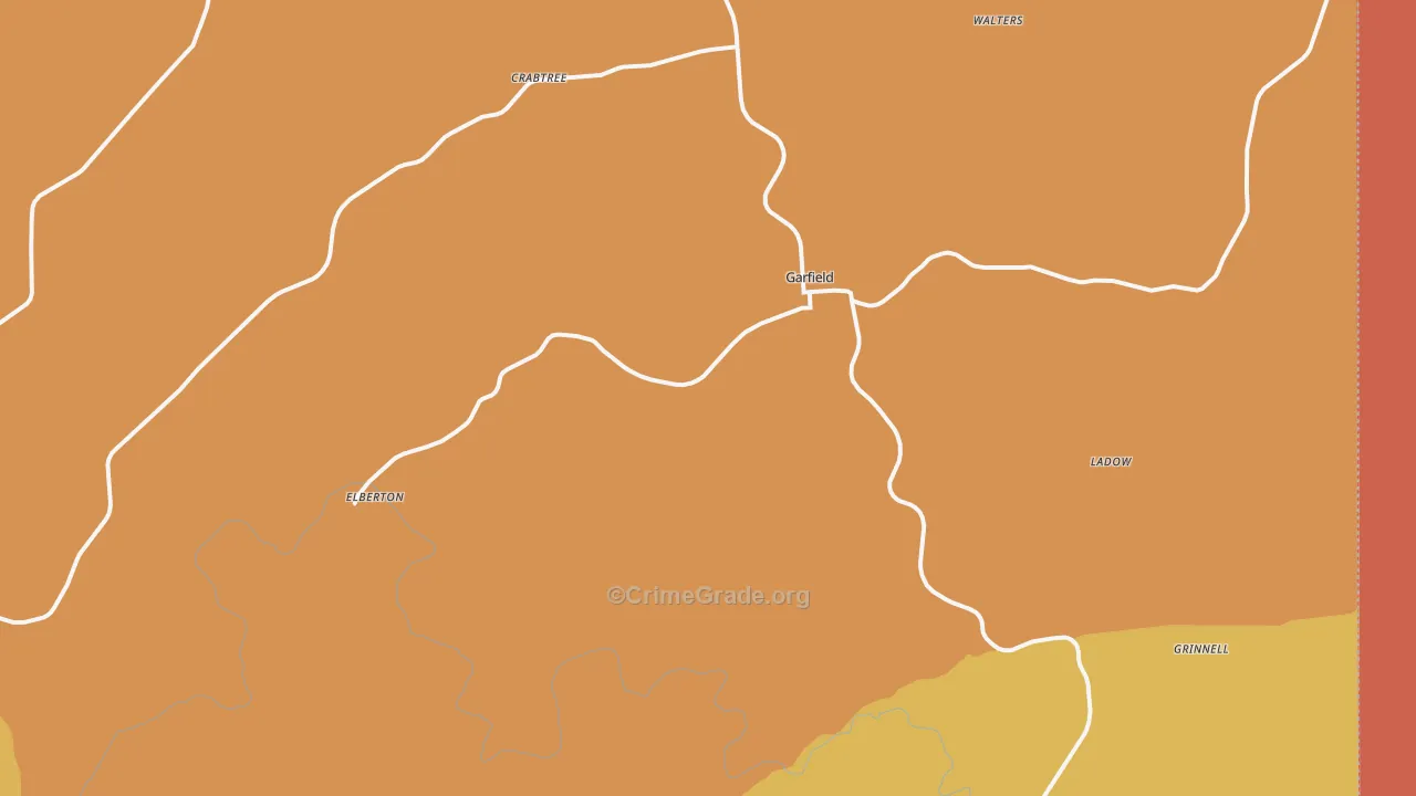 Garfield, WA Map of Murder Rates