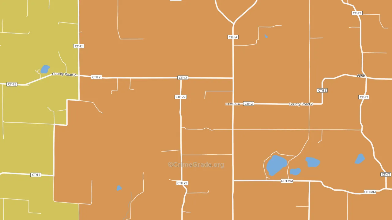 Garfield, WI Map of Murder Rates