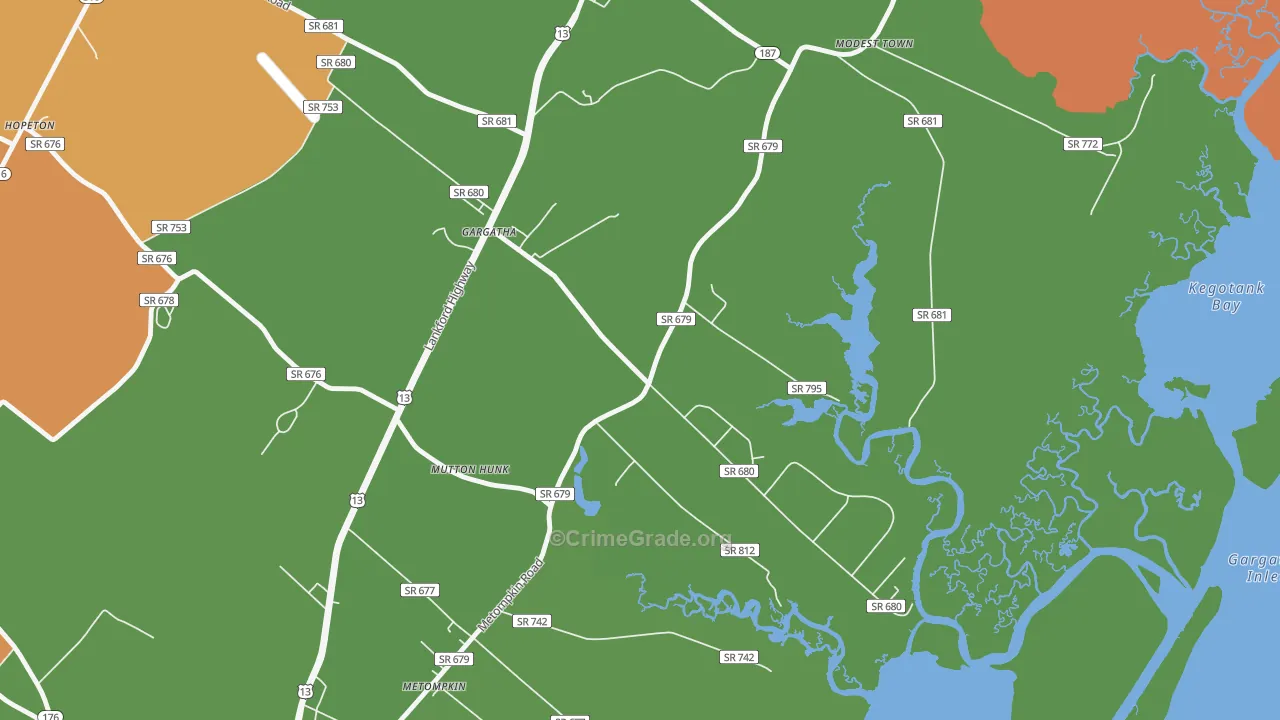 Gargatha, VA Map of Murder Rates