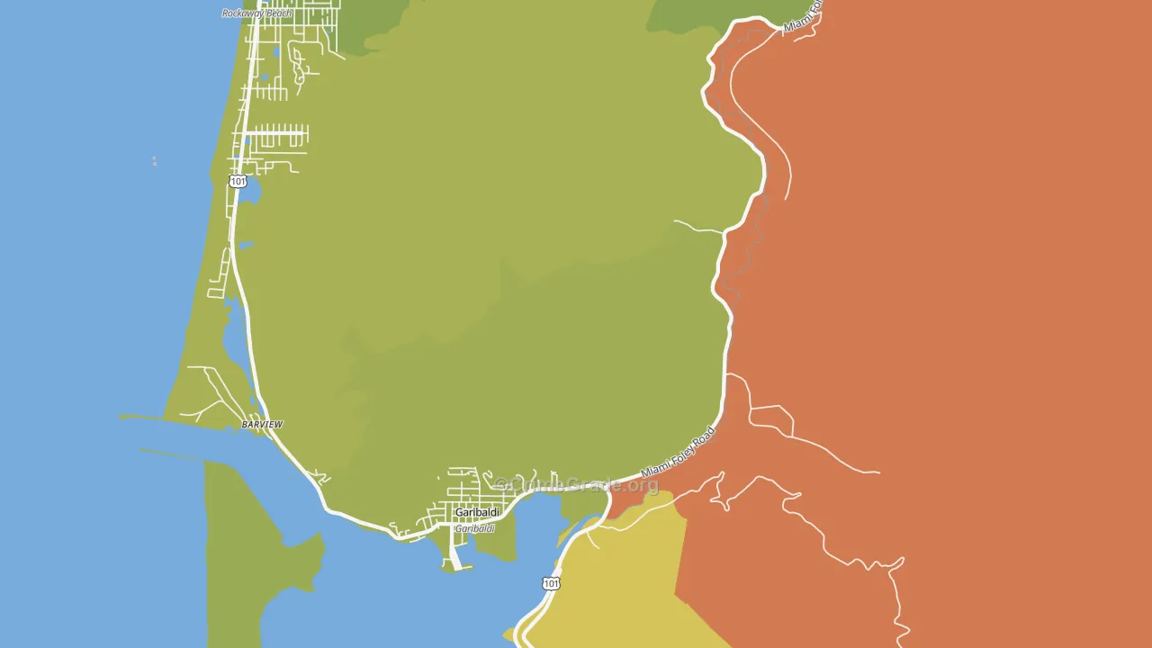 Garibaldi, OR Map of Murder Rates