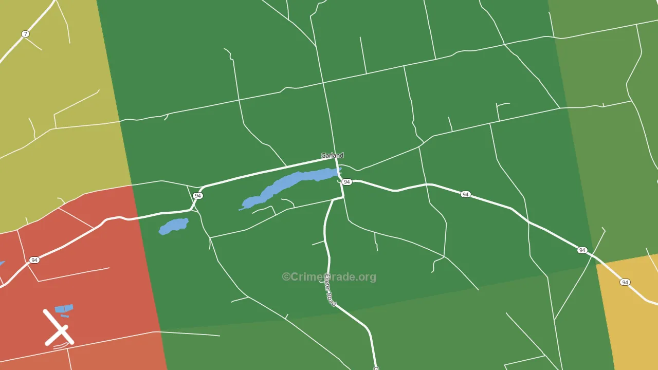 Garland, ME Map of Murder Rates