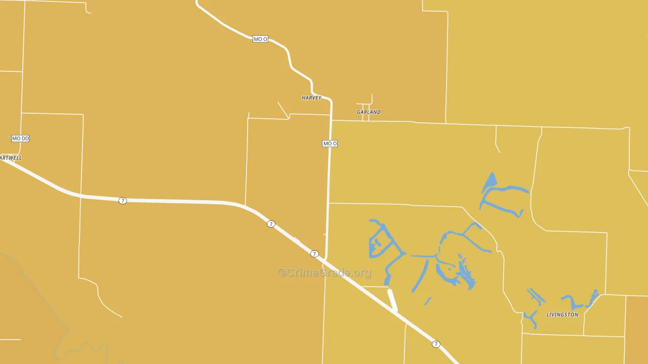 Garland, MO Map of Murder Rates