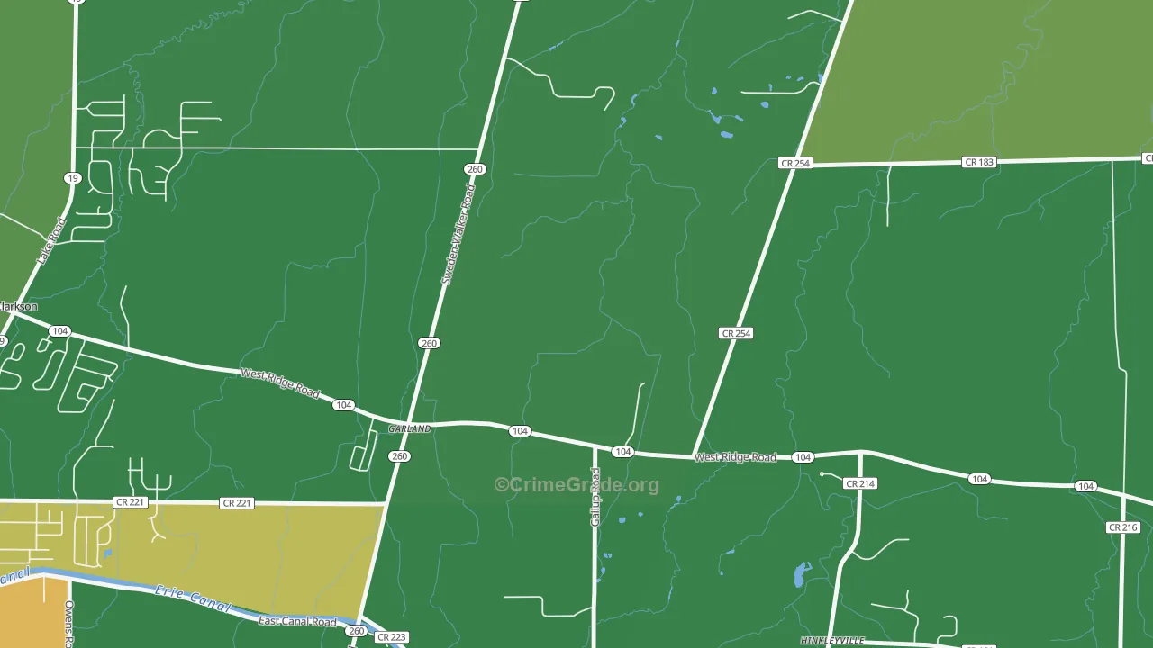 Garland, NY Map of Murder Rates