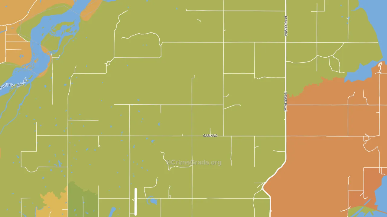 Garland, OK Map of Murder Rates