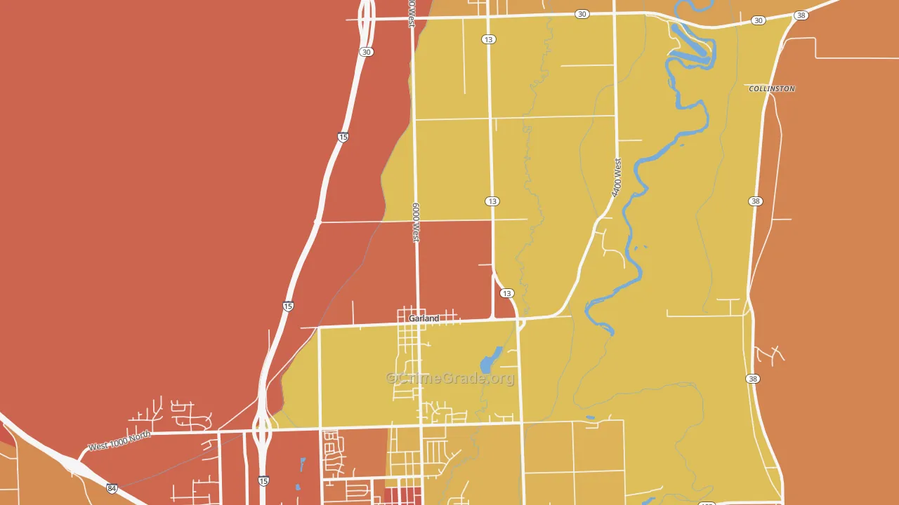 Garland, UT Map of Murder Rates