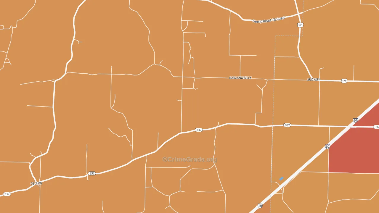Garlandville, AR Map of Murder Rates
