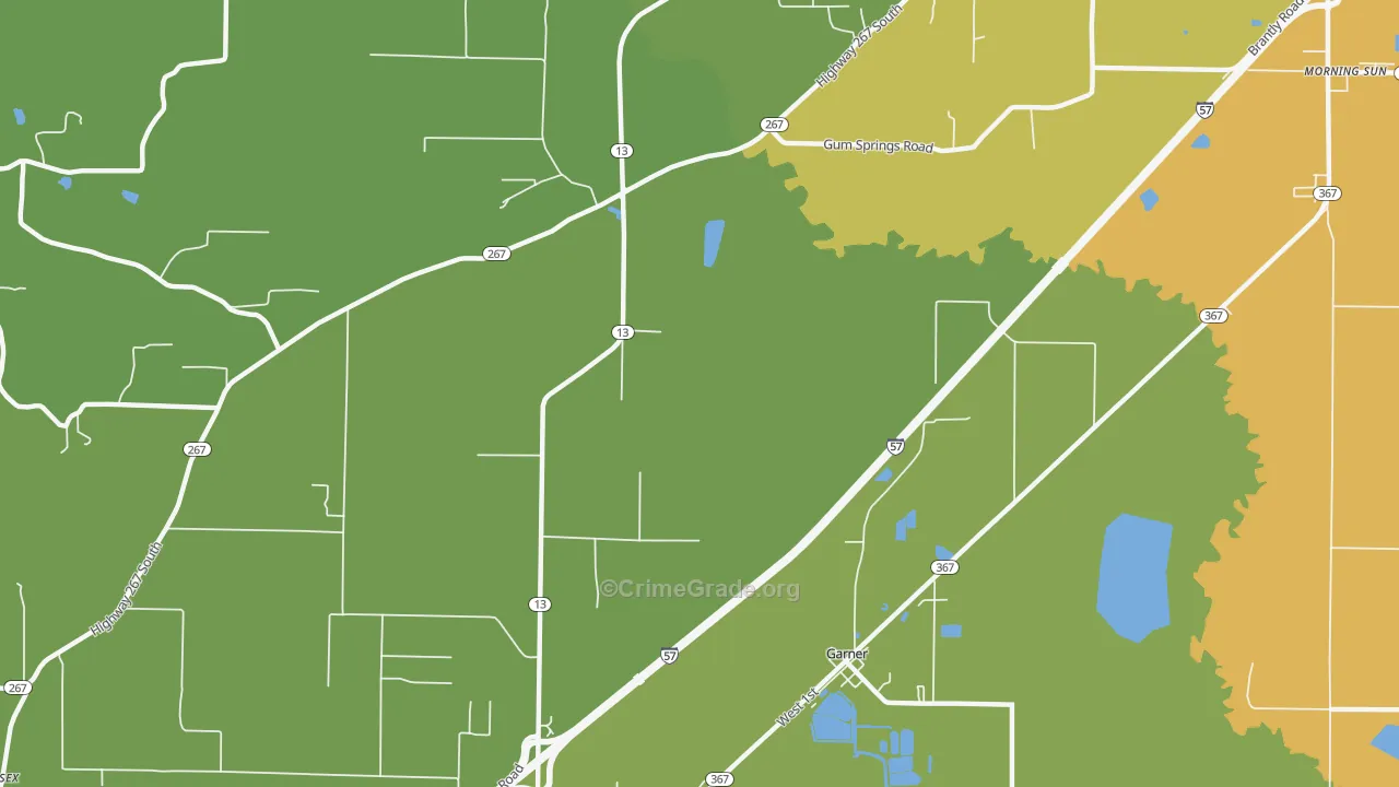 Garner, AR Map of Murder Rates