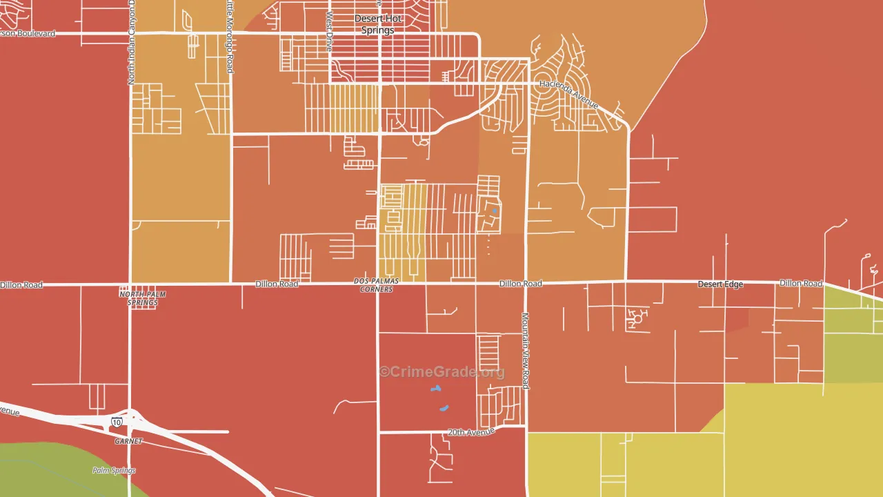 Garnet, CA Map of Murder Rates