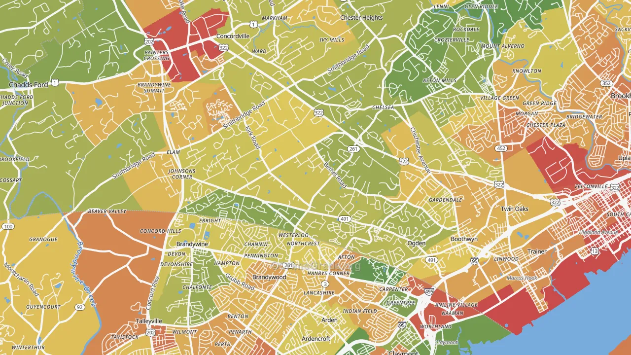 Garnet Valley, PA Map of Murder Rates