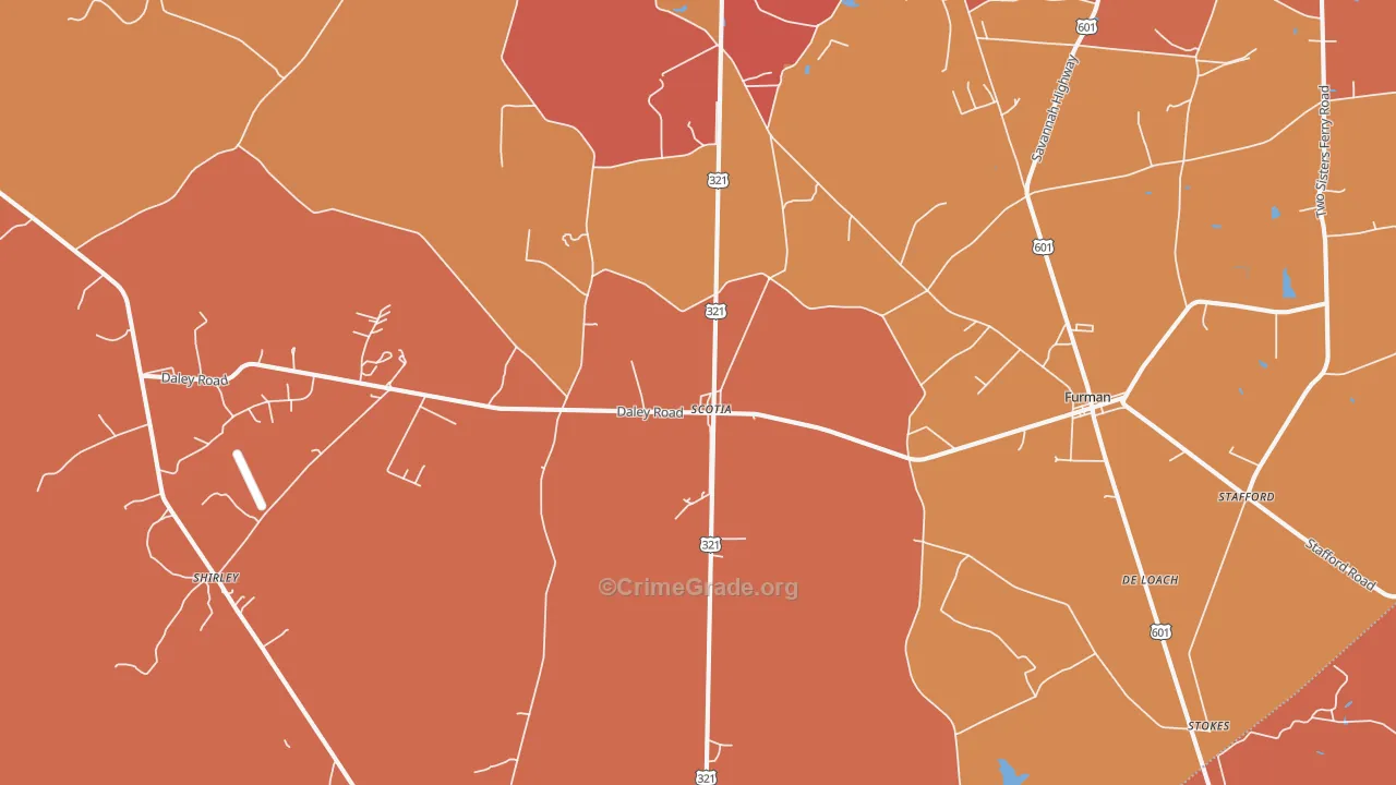 Garnett, SC Map of Murder Rates