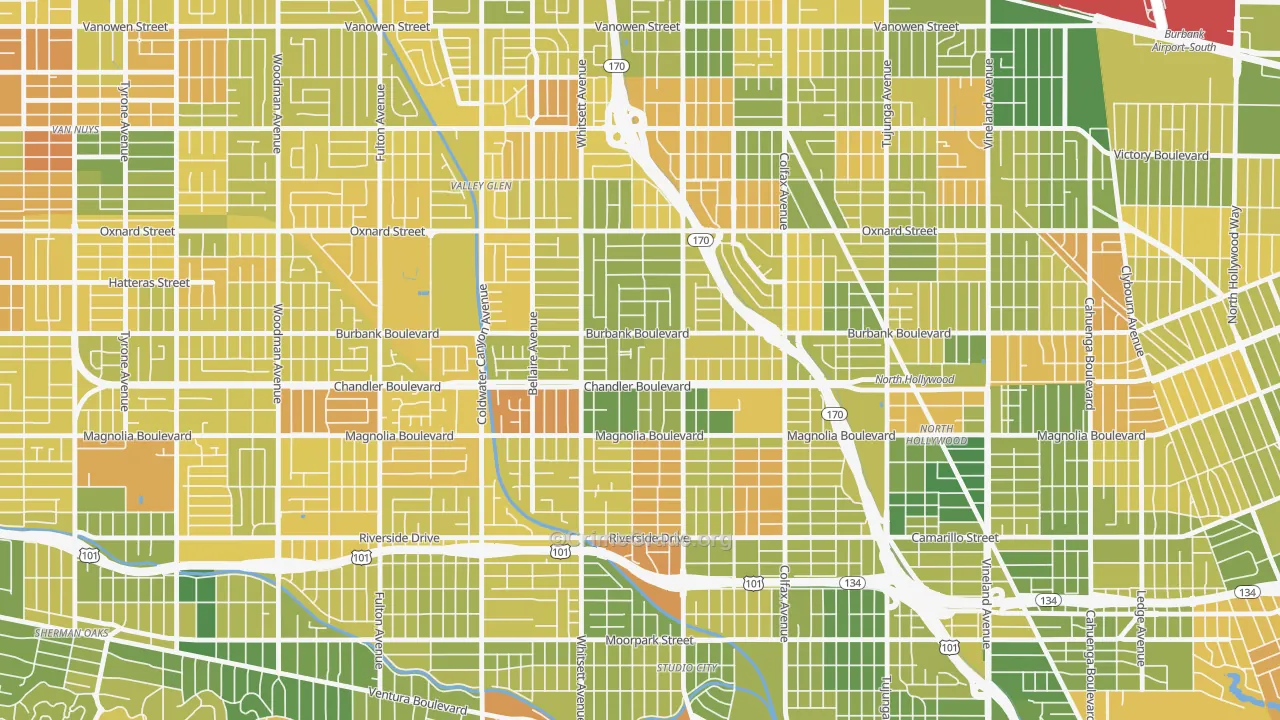 Garnsey, Valley Village, CA Map of Murder Rates