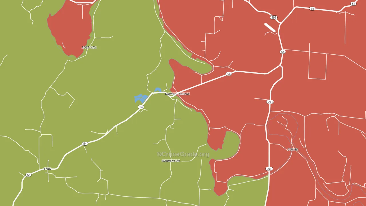 Garrett Bridge, AR Map of Murder Rates