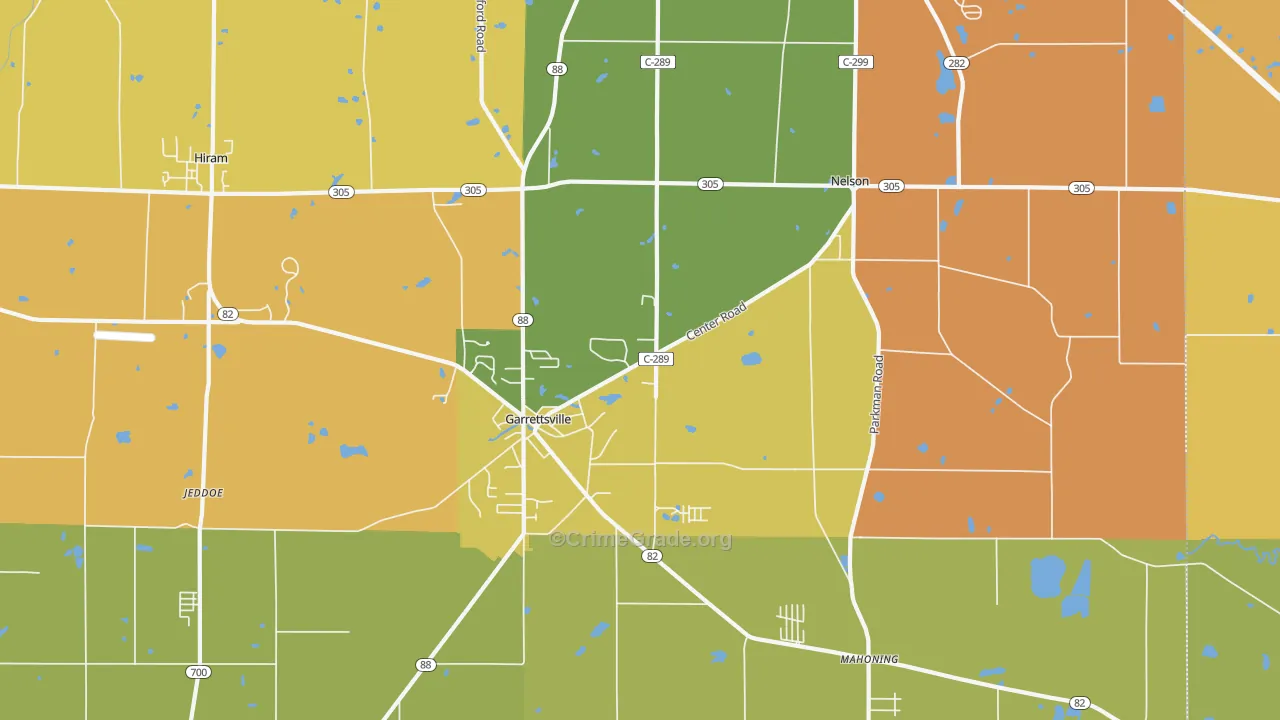 Garrettsville, OH Map of Murder Rates