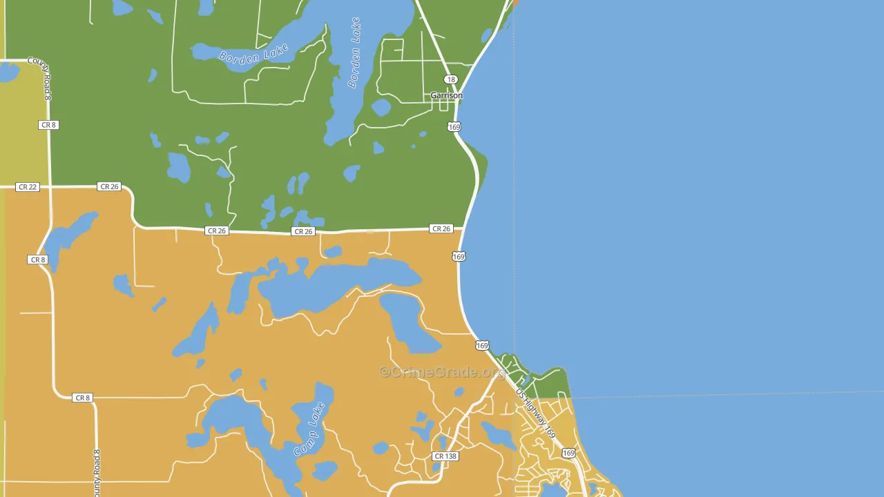 Garrison, MN Map of Murder Rates