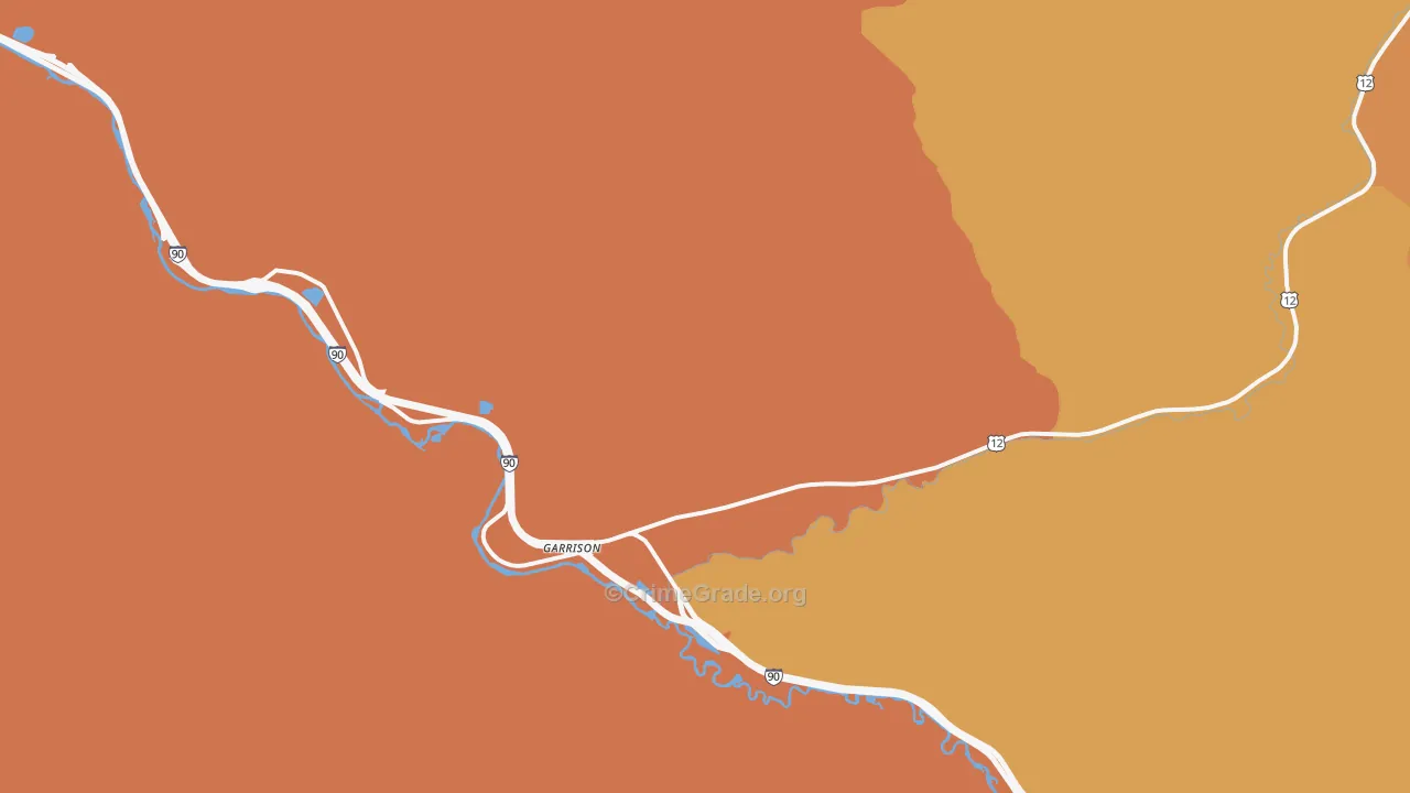 Garrison, MT Map of Murder Rates