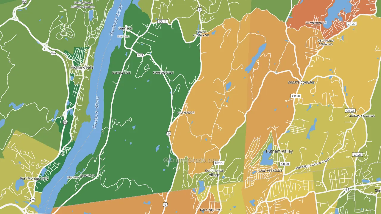Garrison, NY Map of Murder Rates