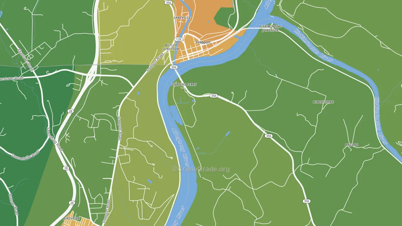 Garvers Ferry, PA Map of Murder Rates